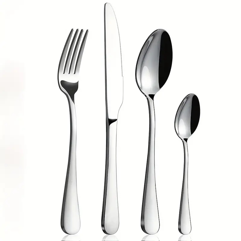 Gold Plated Cutlery - 16pcs Stainless Steel Tableware Set Include