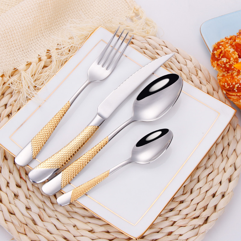Gold Plated Cutlery - Full Tableware for Kitchen Cutlery Set