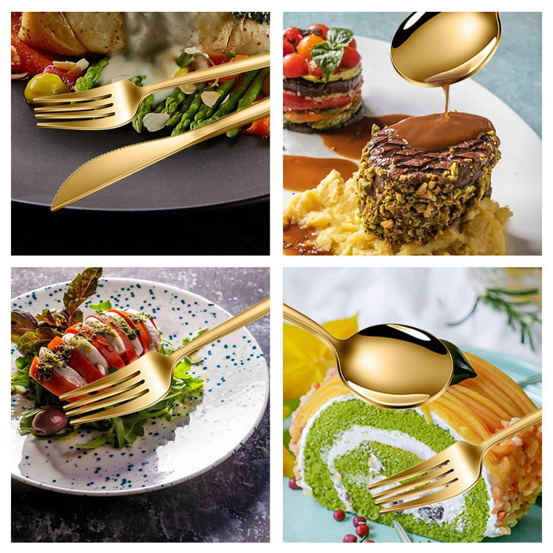 5/20/30/60pcs cross-border sta – обзор и цена Gold Plated Cutlery