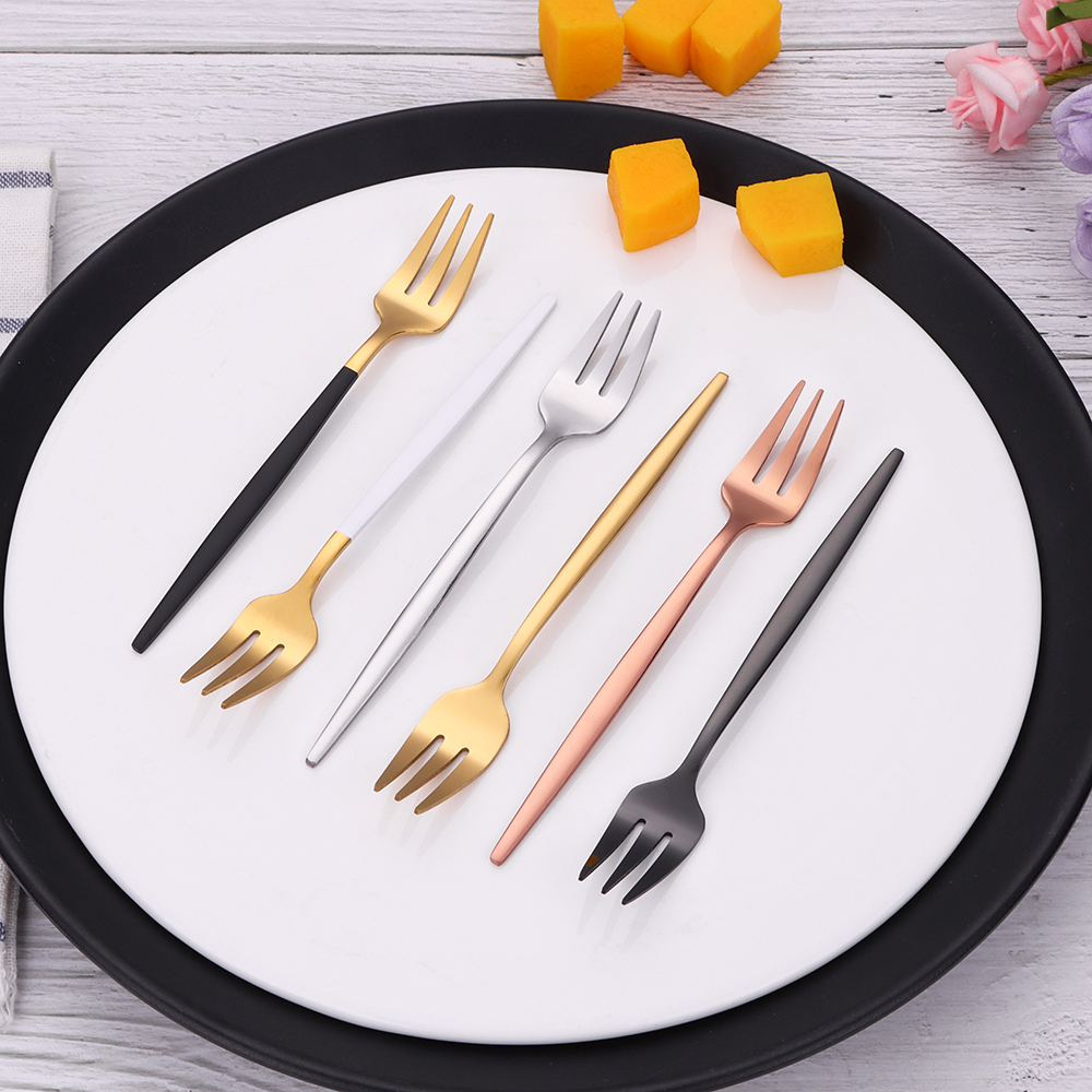 3/6 Pieces Gold Fruit Fork Sta – обзор и цена Gold Plated Cutlery