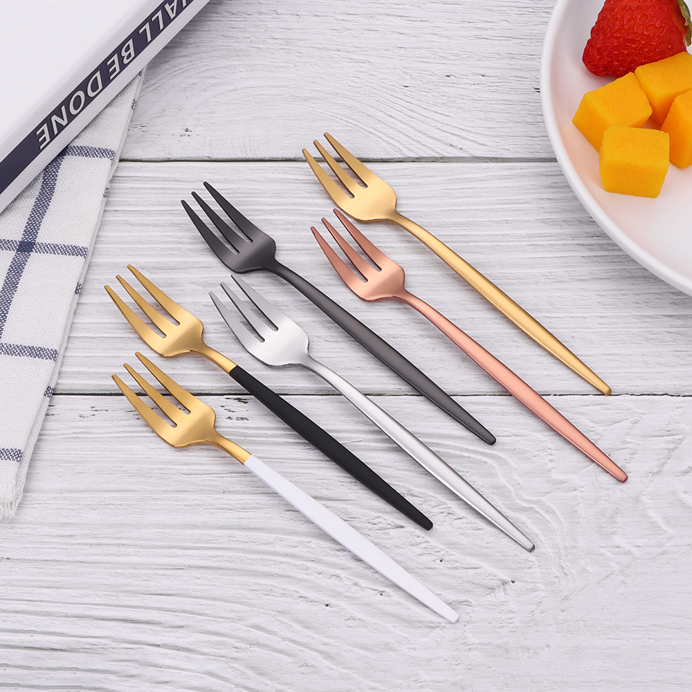 3/6 Pieces Gold Fruit Fork Sta – обзор и цена Gold Plated Cutlery
