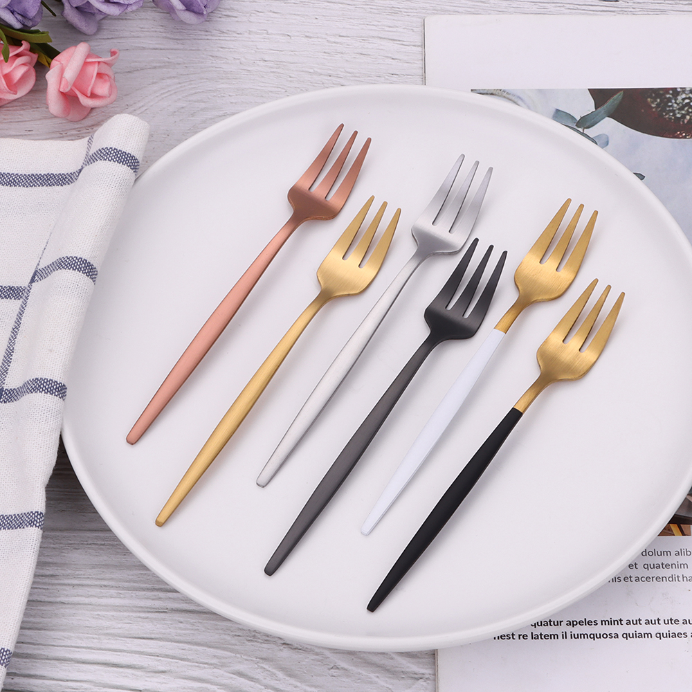 3/6 Pieces Gold Fruit Fork Sta – обзор и цена Gold Plated Cutlery