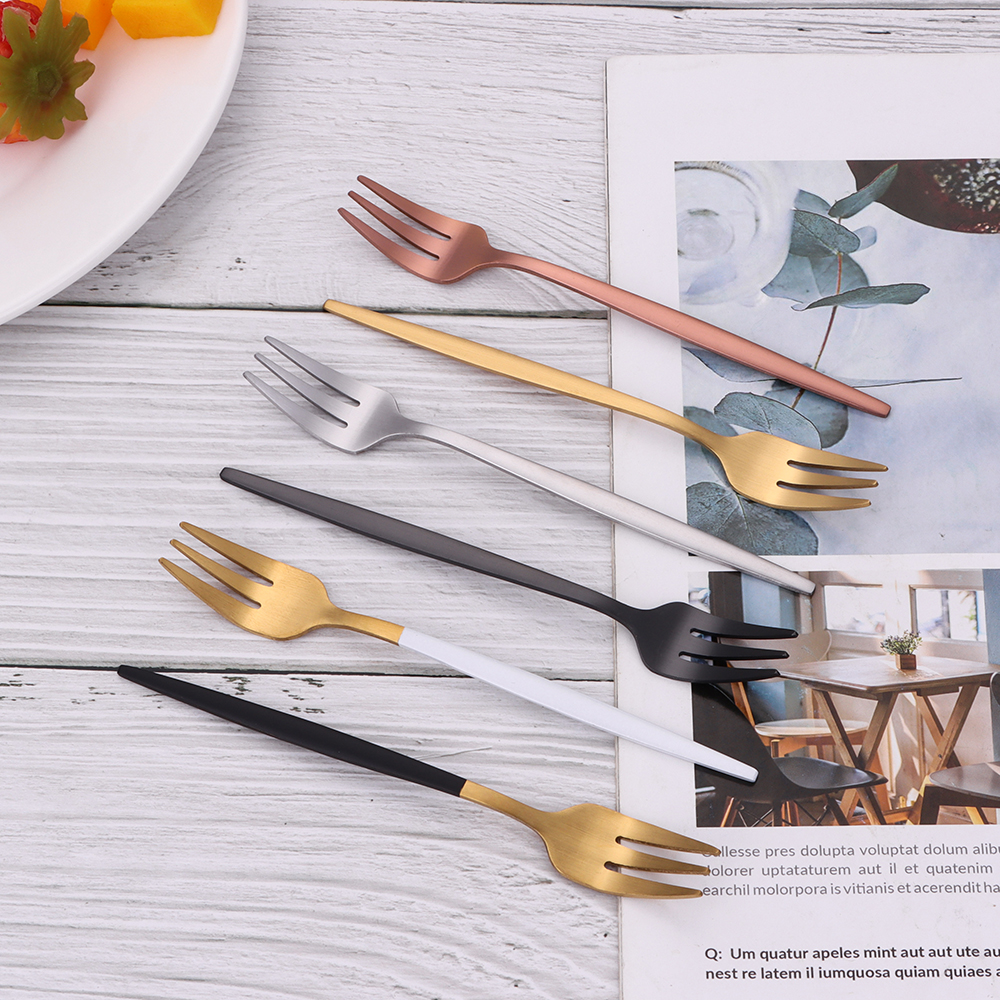 3/6 Pieces Gold Fruit Fork Sta – обзор и цена Gold Plated Cutlery