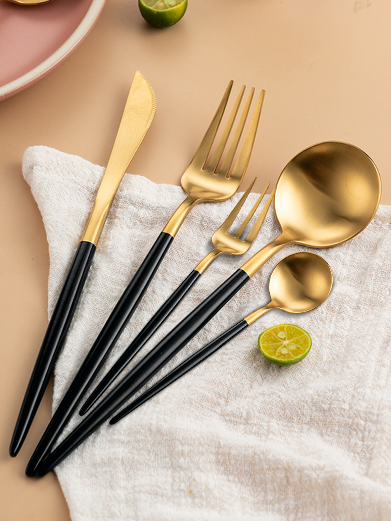 24Pcs Stainless Steel Dinnerwa – обзор и цена Gold Plated Cutlery
