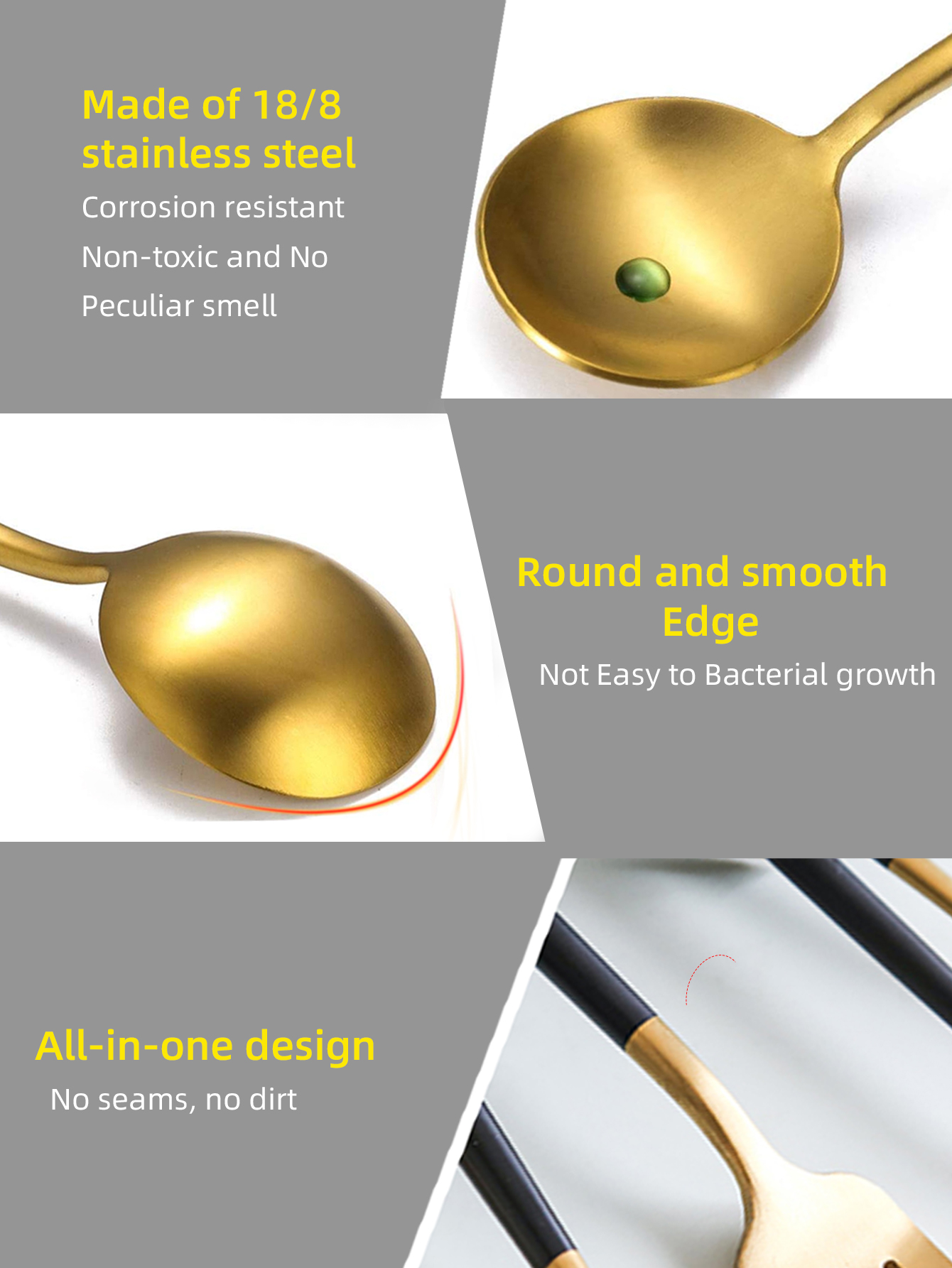 24Pcs Stainless Steel Dinnerwa – обзор и цена Gold Plated Cutlery