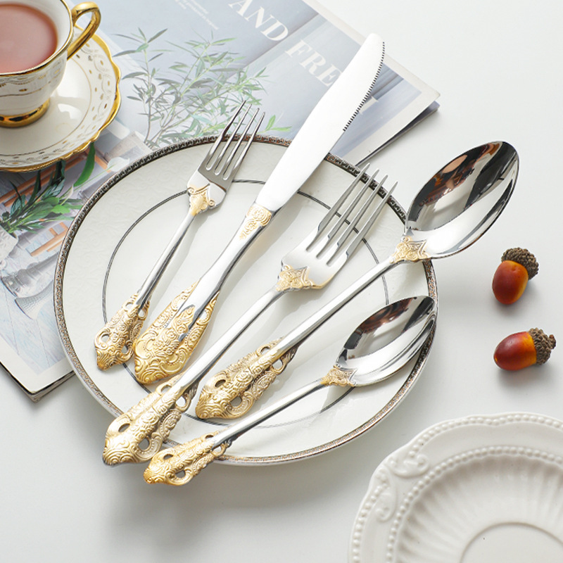 Luxery Gold Cutlery Set Vintag – обзор и цена Gold Plated Cutlery