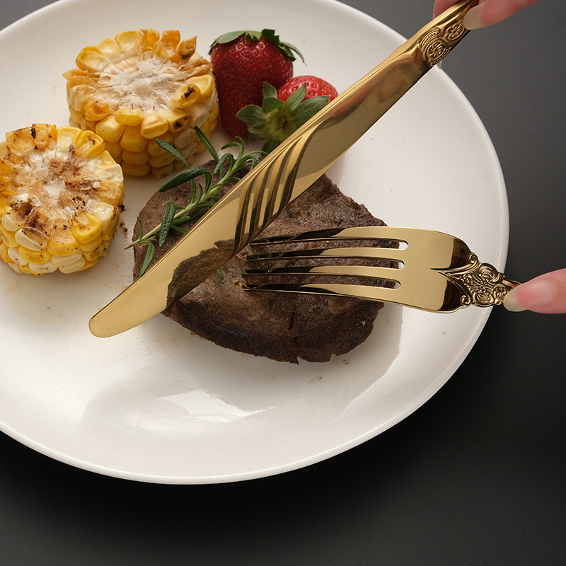 Luxery Gold Cutlery Set Vintag – обзор и цена Gold Plated Cutlery