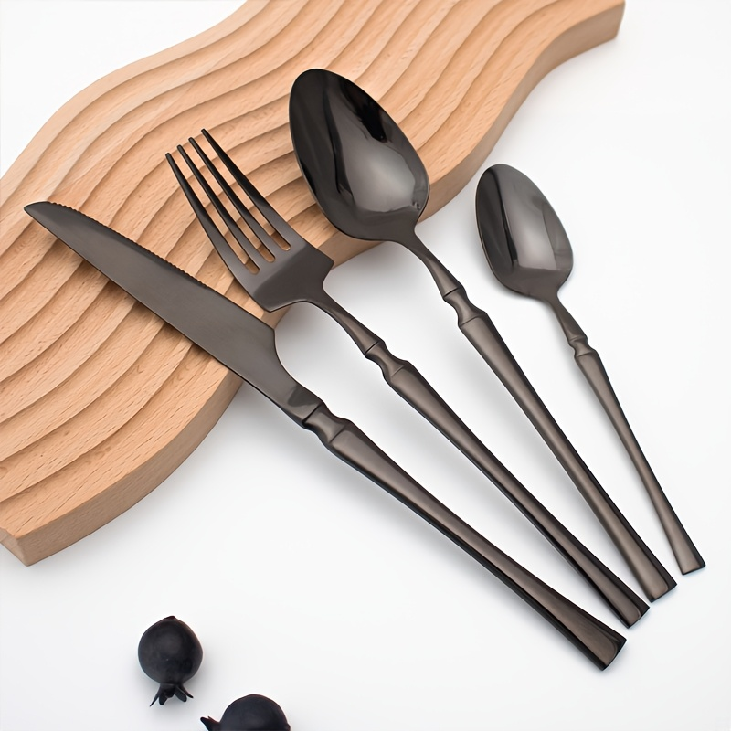40/60-piece black stainless st – обзор и цена Gold Plated Cutlery