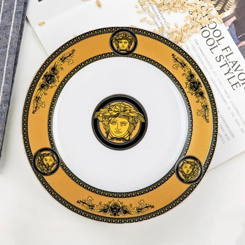 Luxury Western Round Ceramic P – обзор и цена Gold Plated Cutlery