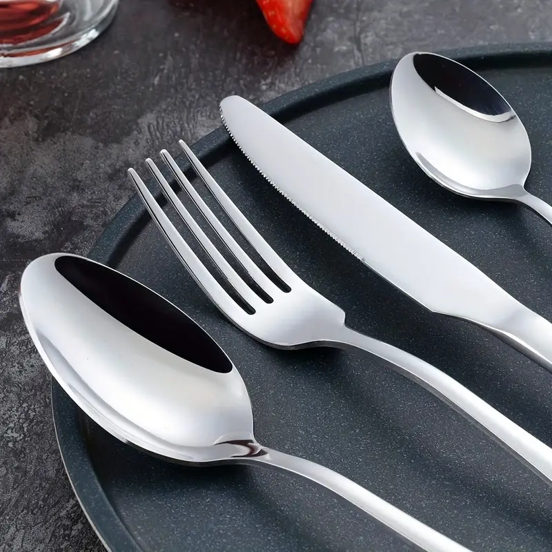16pcs Stainless Steel Tablewar – обзор и цена Gold Plated Cutlery