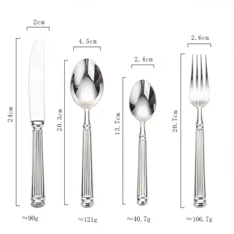 4pcs Bright 18/10 Stainless St – обзор и цена Gold Plated Cutlery