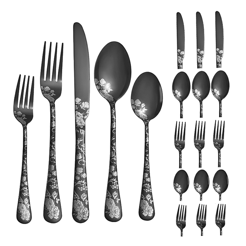 Pattern 5pcs/20pcs printed sta – обзор и цена Gold Plated Cutlery