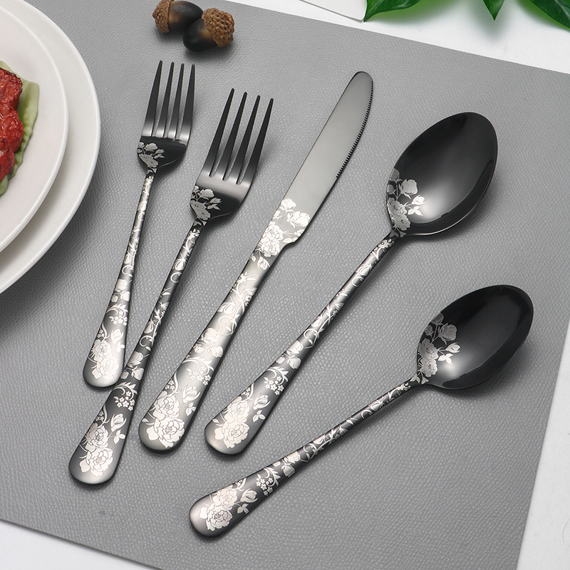 Pattern 5pcs/20pcs printed sta – обзор и цена Gold Plated Cutlery