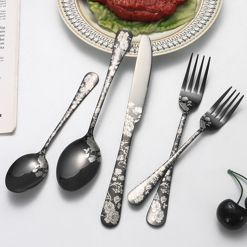 Pattern 5pcs/20pcs printed sta – обзор и цена Gold Plated Cutlery
