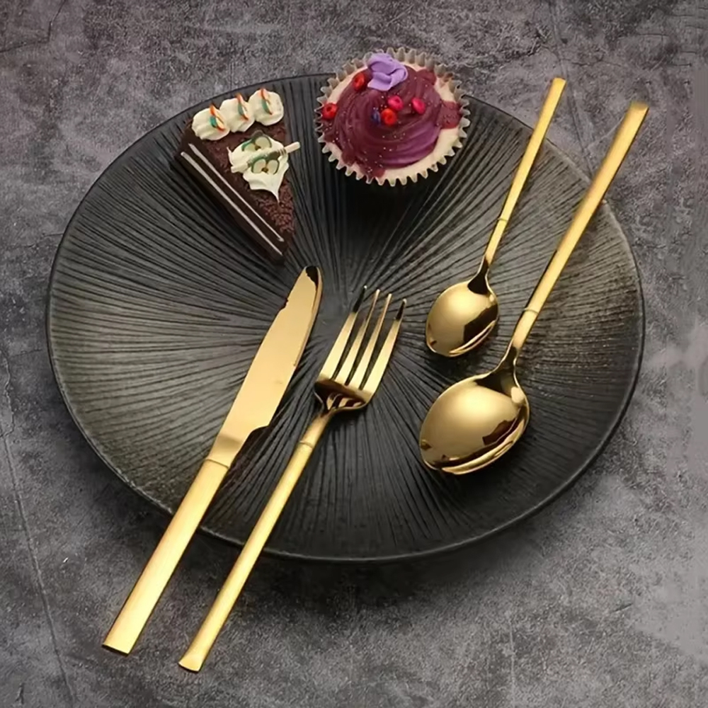 6/24/30PCS Gold Tableware Sets – обзор и цена Gold Plated Cutlery