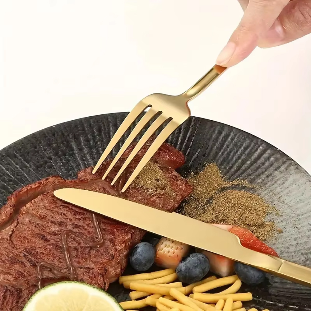 6/24/30PCS Gold Tableware Sets – обзор и цена Gold Plated Cutlery