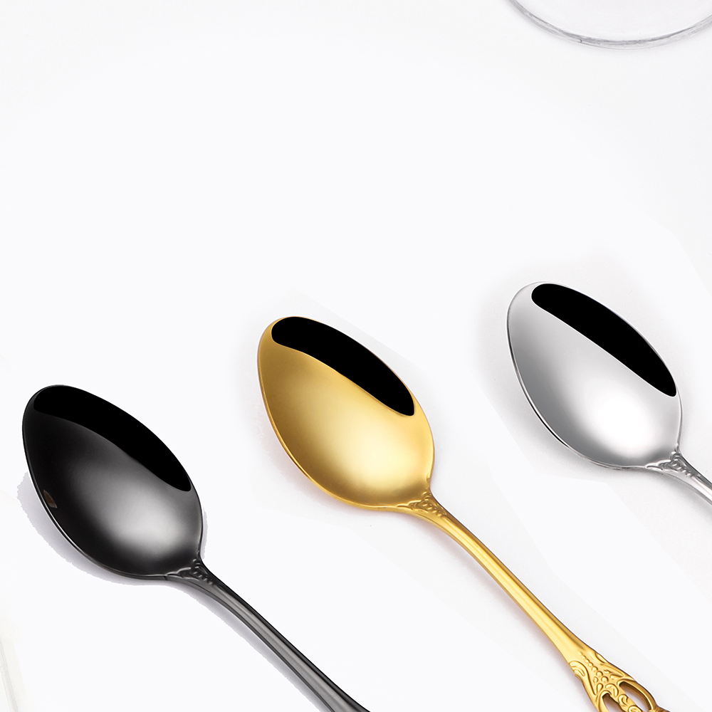 2/4/6/12pcs Gold Dessert Spoon – обзор и цена Gold Plated Cutlery