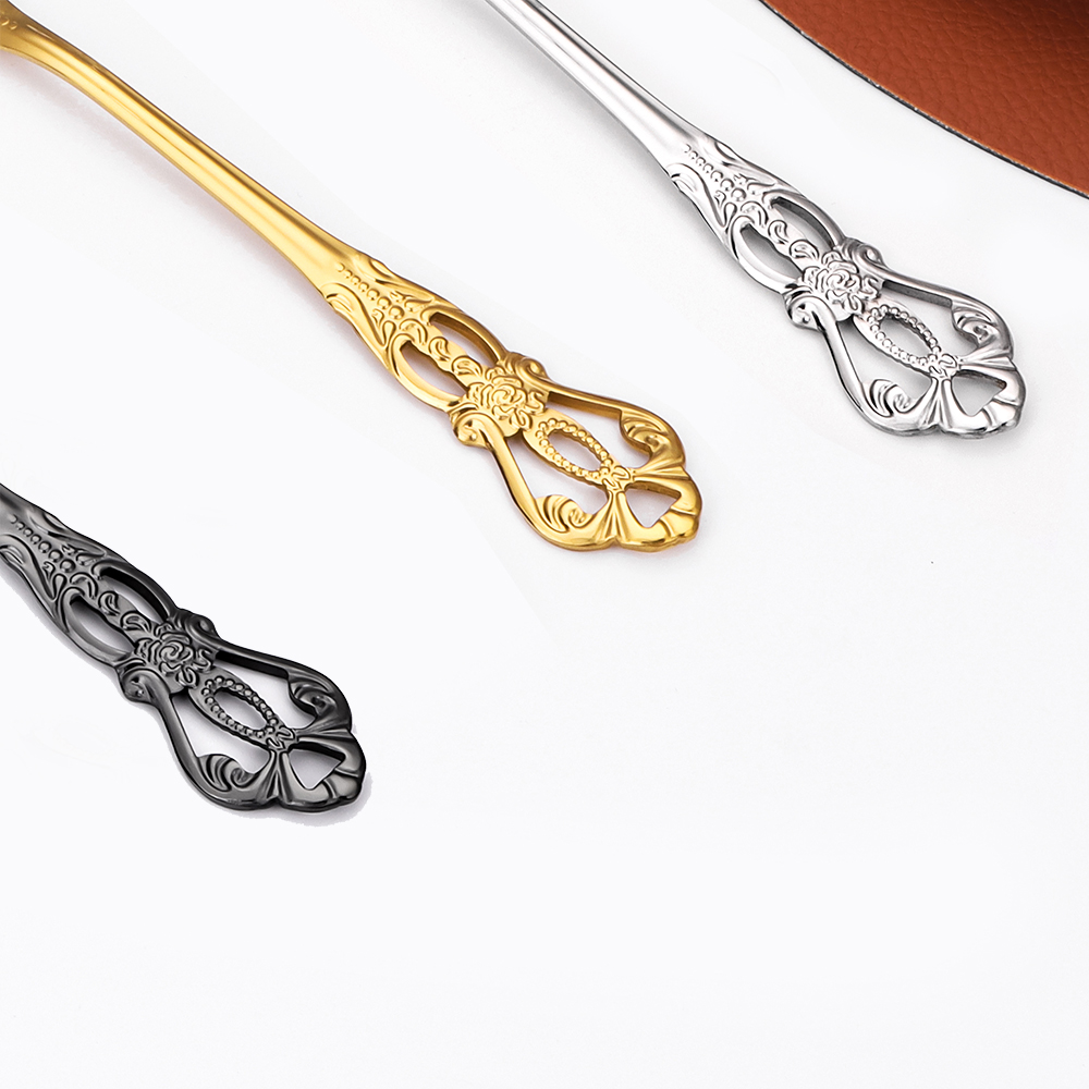 2/4/6/12pcs Gold Dessert Spoon – обзор и цена Gold Plated Cutlery